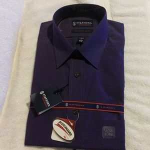 Stafford performance super shirt purple 15.5 neck